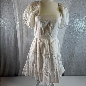 Chelsea & Violet White Ruffled Puff Sleeve Sundress
